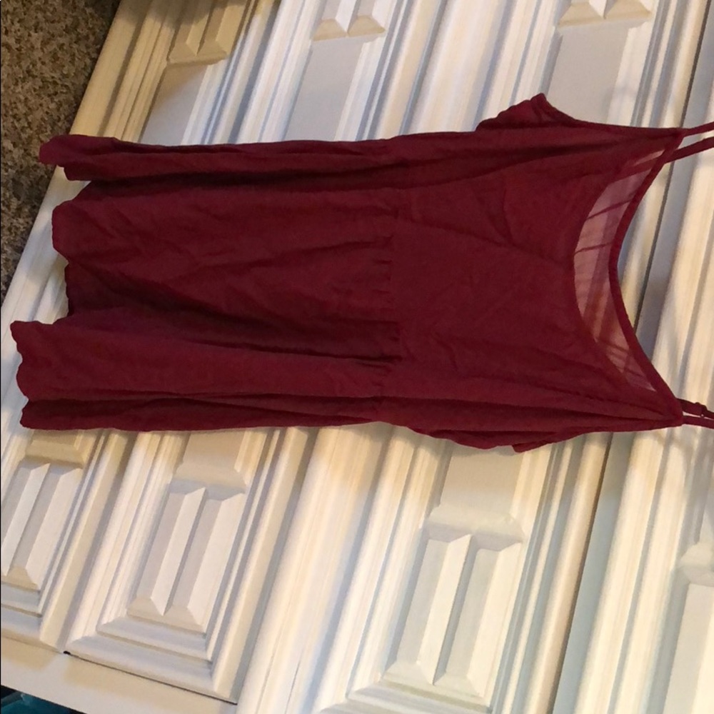 Maroon tank dress